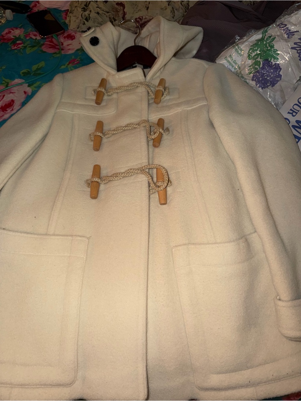 BURBERRY BRIT IVORY WOOL COAT.  GREAT PRICE